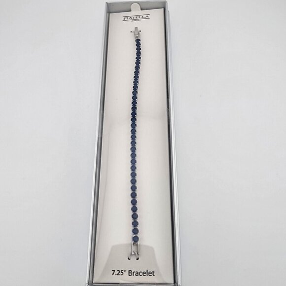 Brand New Gold Plated Blue Gemstone Bracelet - Picture 1 of 9